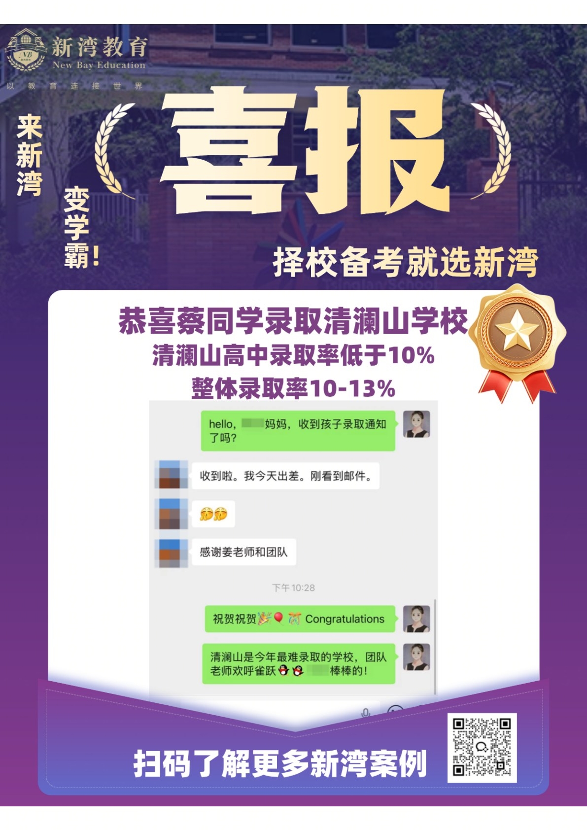 新湾学员录取喜报